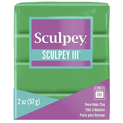 Sculpey III® Polymer Oven-Bake Clay, Emerald Green, Non Toxic, 2 oz. bar, Great for modeling, sculpting, holiday, DIY, mixed media and school projects.Perfect for kids & beginners! - size: 2 Oz