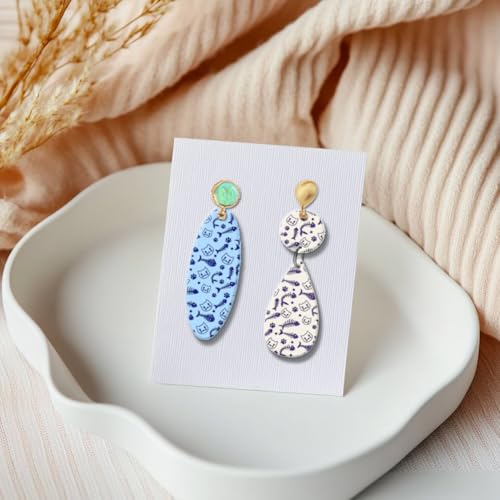 CHGCRAFT Fish Bones Texture Polymer Clay Texture Sheets Cat Silicone Texture Stamp Clay Modeling Cat Claws Pad Texture Sheets for Polymer Clay Making Earrings Jewelry - style: Fish Bones