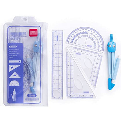 Drawing Compass Drafting Tools Student Compass Compass Drawing Too Set Math Geometry Set Drawing Drawing Triangle Ruler Suitable for School Home and Office Math Ruler Kit