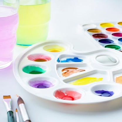 PATIKIL Paint Brushes Set, 100Pcs Acrylic Paint Brush Nylon Hair for Watercolor Oil Painting Miniature Detailing Rock Painting, Blue - color: Blue