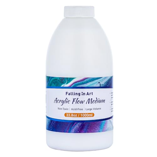 Falling in Art 33.8 Oz Pouring Medium for Acrylic Paint, Paint Thinner with High Flow Consistency - size: 33.8 Fl Oz (Pack of 1)