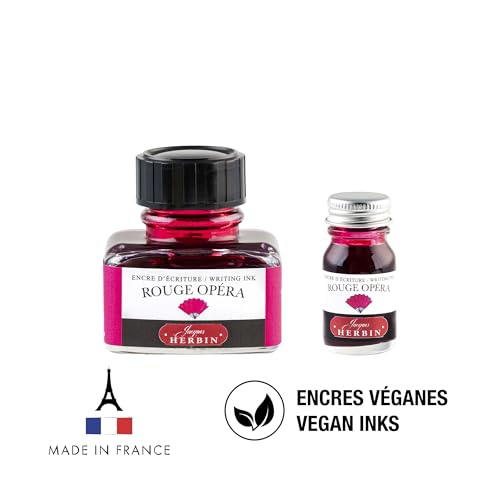 Herbin Fountain Pen Ink - 30ml Bottled - Rouge Opera - color: Rouge Opera, size: 1 fl oz