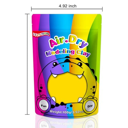 ifergoo Yellow Air Dry Clay, DIY Creative Modeling Clay for Kids, Super Light Magic Foam Clay for Kids Age 3-12, Soft, No-Sticky & Non-Toxic, Molding Clay for School Art & Craft Project (100g/3.5oz) - color: Yellow/100g