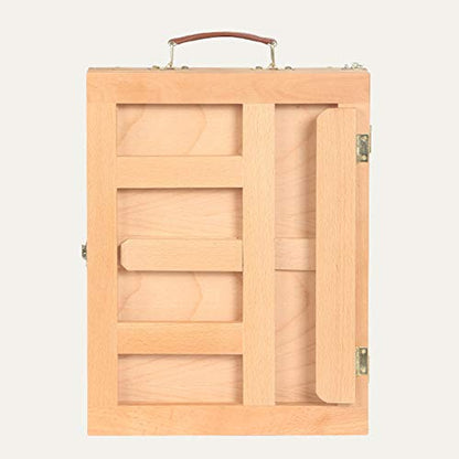 Desktop Drawing Box with Drawing Board Wooden Easel with Storage Drawer Adjustable Angle Easel Portable Sketching Easel