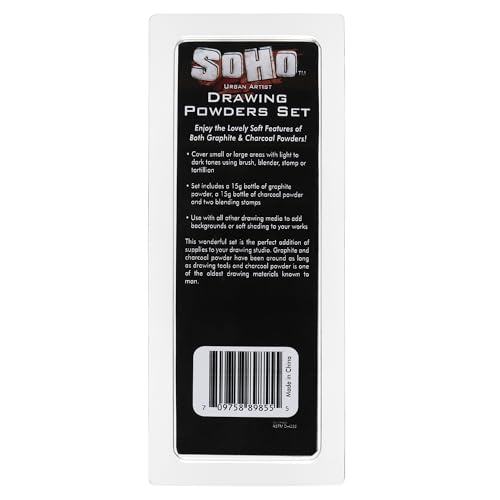 Soho Urban Artist Graphite and Charcoal Powder (15 Gram) – Soft Shading & Highly Pigmented Graphite Powder