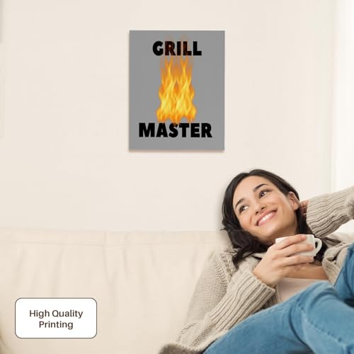 3dRose Image of quote grill master Museum Grade Canvas Wrap 11x14 - size: 11"L x 14"W