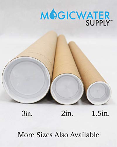 MagicWater Supply Mailing Tube - 2 in x 24 in - Kraft - 6 Pack - for Shipping and Storage of Posters, Arts, Crafts, and Documents - size: 6 Pack