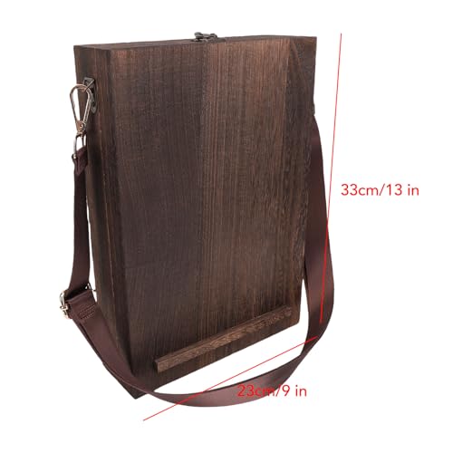 Portable Artists Tool Bag, Storage Easel Box and Wood Box for Writers, Designers, Artists with Desktop Easel, Messenger Box