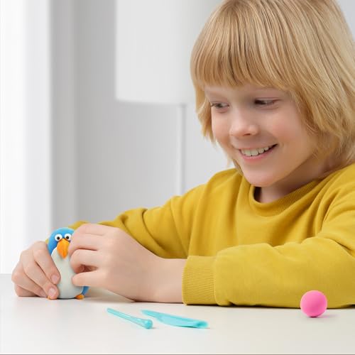 Hey Clay 15 Cans Set - Colourful Modelling Kids Air-Dry Clay 15 Cans with Sculpting Tools and Fun Interactive Instructions for Children Age 3+ (Birds) - style: Birds