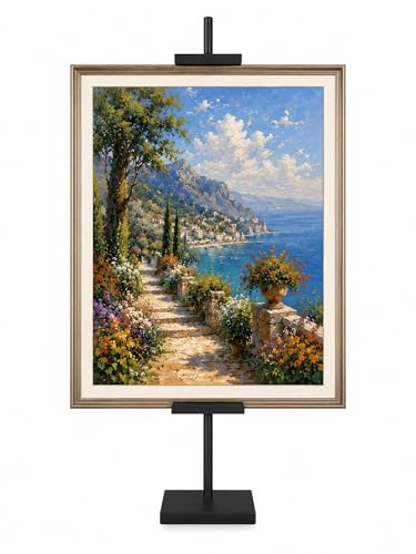 32" Adjustable Tabletop Easel Stand,Picture Frame Holder Stand for Display,Decorative Stands for Photos,Plates,Painting,Artwork,Poster,Books - color: Black, size: 32 in
