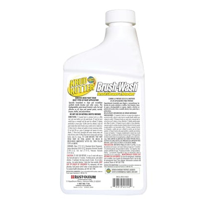 Krud Kutter Brush-Wash Cleaner and Renewer, 32 oz, Paint Brush Cleaner for Latex and Oil Based Paint, Restores Brushes and Rollers, Removes Paint Residue and Buildup - size: 32 Fl Oz (Pack of 1)