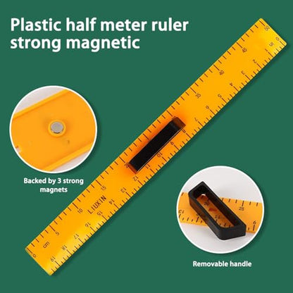 Magnetic Geometry Tool, School Supplies Protractor Compass Set, Teacher Board Protractor Multi Purpose Kit, Math Tool Teaching Aidsprotractor Set, 5 Pcs - style: FIve-piece set