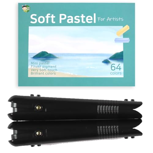 HA SHI Soft Chalk Short Pastels 64 Colors + Pastel Holder