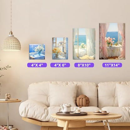 ESRICH Stretched Canvas for Painting, 12 Pack 4x4, 4x6, 8x10, 11x14(3 of Each) Canvas Set, Multi-Size Blank Canvases for Painting, Primed Paint Canvas for Kids, Adults, Beginners, Artists. - size: 4x4in,4x6in,8x10in,11x14in