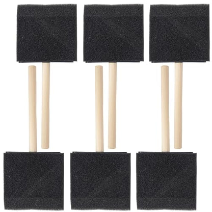 6 Pcs Foam Paint Brushes, 3 Inch Sponge Brushes | for Painting Varnishes, Staining, DIY Craft Projects, Finishing