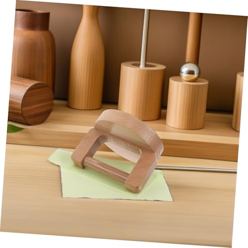 SAFIGLE Beech Wood Printmaking Baren Round Handle and Cleaning Cloth, Handheld Burnisher for Linocut and Rubber Stamps, Craft Paper Press Tool for DIY Printmaking and Block Printing