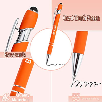 PASISIBICK 12 Pieces Motivational Inspirational Quotes Snarky Screen Touch Stylus Ballpoint Pens, Office Encouraging Scriptures, Black Ink (12 Color,Motivational) - color: 12 Color,Motivational