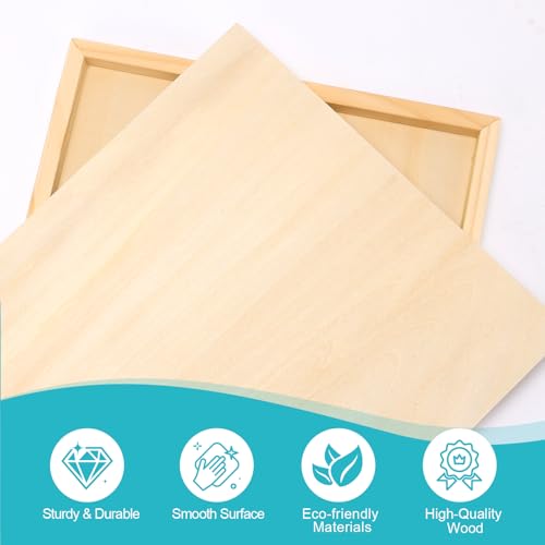ESRICH 5x5 Inch Wood Panels, 6 Pack Square Craft Wood Canvas Boards, Blank Unfinished Wooden Art Board for DIY Art Creations Such as Painting, Acrylic Pouring, Resin, Burning, Collage, etc. - size: 5IN-6Pack