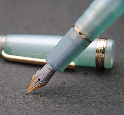 JINHAO 82 Fountain Pen with Gold Clip (F Nib 0.5mm, Lake Baikal Blue) - color: Lake Baikal Blue