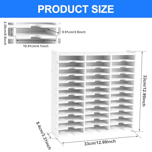 PTMTFYL 36 Slots Ink Pad Rack, Ink Pad Holder and Stamp Pad Storage, Large Capacity Up Ink Pad Organizer for Crafts Supply, Space-Saving