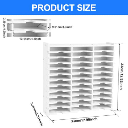 PTMTFYL 36 Slots Ink Pad Rack, Ink Pad Holder and Stamp Pad Storage, Large Capacity Up Ink Pad Organizer for Crafts Supply, Space-Saving