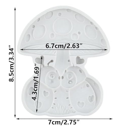 Mushroom Ladybug Polymer Clay Mold Mushroom Silicone Molds for DIY Crafts Epoxy Resin Casting Air Dry Polymer Clay Plaster Jewelry Making - color: Style G