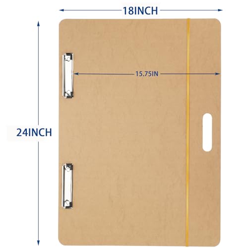 18" x 24" Drawing Board, Artist Sketch Boards with Handle for Drafting Art, Portable Wooden Clipboard for Class or Studio Fit in Artists Tote - size: 18" x 24"