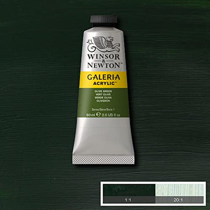 Winsor & Newton Galeria Acrylic Color, 60ml (2-oz) Tube, Olive Green - color: Olive Green, style: 2-oz Tube