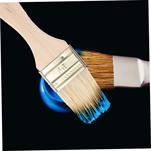 5pcs Oil Paint Brush Fine Detail Set Bristle Brush Set for Oil Painting Wooden Handle Paint for Furniture Watercolor Painting