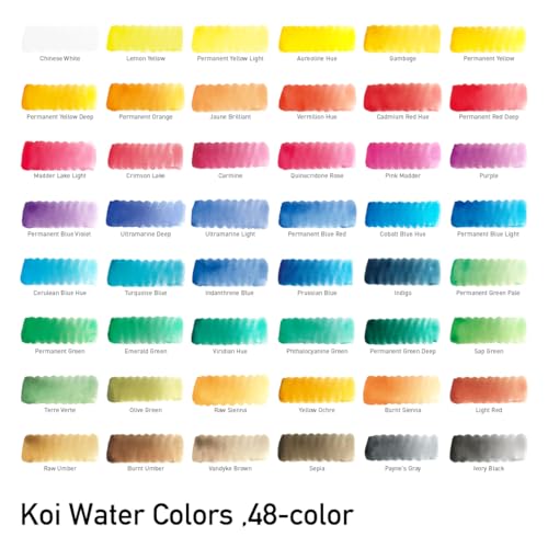 SAKURA XNCW-48N Koi Watercolor Field 48 Color Sketch Set