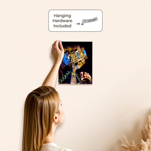 3dRose zipper fair ride midway carnival image Museum Grade Canvas Wrap 8x10 - size: 8"L x 10"W