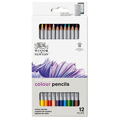 Winsor & Newton Studio Collection Artist Pencils, Color Pencils, Set of 12 - style: 12 Color Pencils