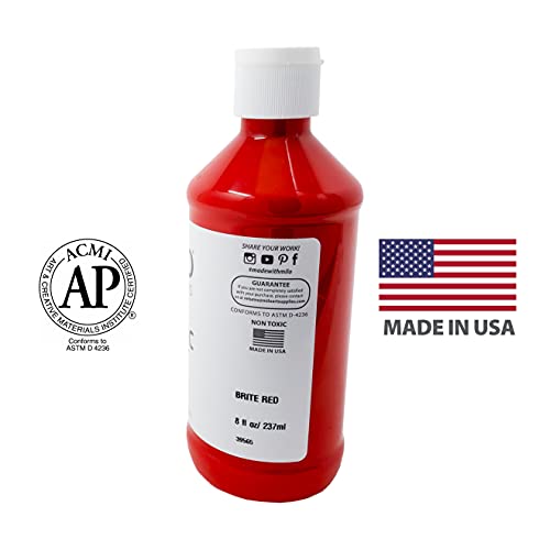 milo Acrylic Paint Set of 8 Colors | 8 oz Bottles | Student Primary Colors Acrylics Painting Pack | Made in the USA | Non-Toxic Art & Craft Paints for Artists, & Hobby Painters - style: Primary Set 8 x 8 oz
