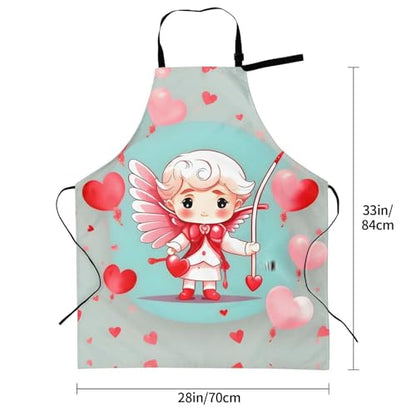 Cartoon heart sun Heavy Duty Waterproof Apron with Pockets for AdultsResistant Grilling, Gardening, Painting - color: Cute Loving Boy