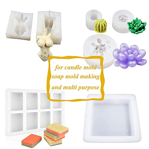 Miraclekoo Silicone Mold Making Kit 21.16oz and Miraclekoo 8 Colors Silicone Rubber Pigment Bundle
