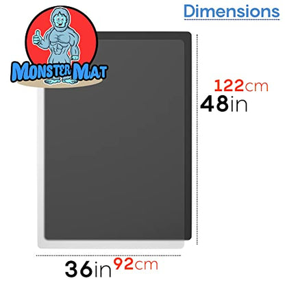 Super Jumbo Silicone Mat 36” x 48” - 3 by 4 Feet. by MonsterMat (Super Jumbo 48 x 36, Black) - color: Black