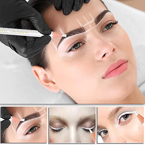 Tattoo Makeup And Microblading Supplies Kit-Permanent Eye Brow Liners For Marking In 5 Colors Waterproof Eyebrow Pencils Peel (white) - color: white