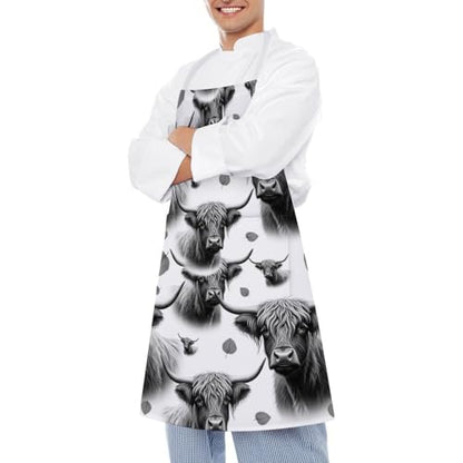 Chef Bib Apron for Restaurant, Anti-Stain with Pocket Adjustable, Cooking Dishwashing Lab Use - color: Style (547)