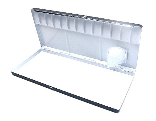 Aluminum Watercolor Palette 13 Well (10.0" x 4.3" x 0.8") - color: White, size: 13 Well (10.0" x 4.3" x 0.8")