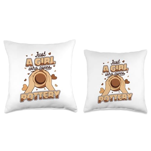 Professional Pottery Aprons Love Kit Tools Gifts Girl Who Loves Wheel Hobby Pro Lover Pottery Throw Pillow, 16x16, Multicolor - size: 16x16