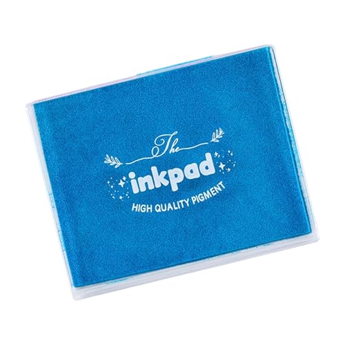 1Pc Oil Based Inks Pad Washable Craft Inks Mat Stamp Assorted Color for Journaling Scrapbooking Traditional Color Stamp - color: dark blue