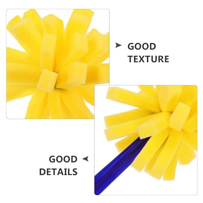 Beaupretty Sponge Painting Brush Set Easy Cleaning Foam Paint Sponges 10pcs with Plastic Handle and Artists for Acrylic Painting and Professional Creative Projects