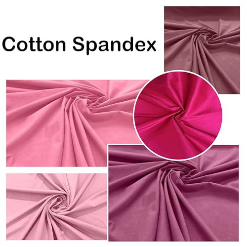Cotton Spandex Jersey Fabric - 4 Way Stretch - 60" Width Sold by The Yard - Ideal for T-Shirts, Dresses, Athleticwear Apparel (Cream, 10 Yards) - color: Cream, size: 10 Yards
