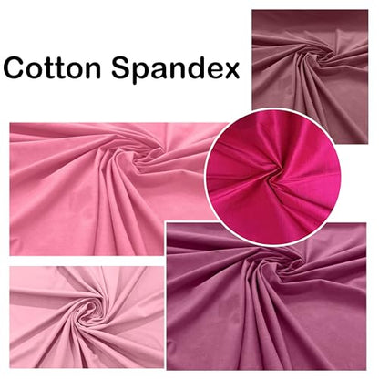 Cotton Spandex Jersey Fabric - 4 Way Stretch - 60" Width Sold by The Yard - Ideal for T-Shirts, Dresses, Athleticwear Apparel (Cream, 10 Yards) - color: Cream, size: 10 Yards