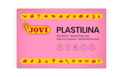 Jovi - Non-Hardening Modeling Clay, 4 Pink Bars, 0.77 lb Each, 3.3 lb Total | Professional Arts and Crafts Non-Toxic and Gluten Free plasticine - color: Pink