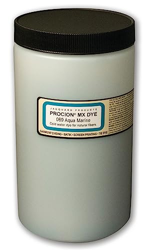 Jacquard Procion Mx Dye - Undisputed King of Tie Dye Powder - Aquamarine - 1 Lb - Cold Water Fiber Reactive Dye Made in USA - color: Aquamarine, size: 1 Lb