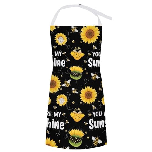 Cooking Apron for Adults with Pockets, Waterproof Oil Resistant Bib for Kitchen Restaurant BBQ Baking - color: Style (337)