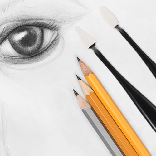 Lurrose Art Sketch Wipe Tools Set for Students 8-Piece Sketch Erasers and Kneaded Erasers Drawing Sponge Pad for Charcoal and Pencil Artwork