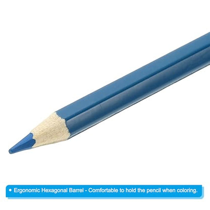 PATIKIL Watercolor Pencil, 6Pcs Water Soluble Pencils for Blending, Coloring, Sketch Drawing, Painting, Blue - color: Blue