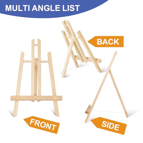 ESRICH 2 Pack 11.8" Wood Easels,Tabletop Easel for Painting,Painting Party, Displaying Canvases, Kids Student Table School Desktop, Portable Canvas Photo Picture Sign Holder - style: 11.8"-2P